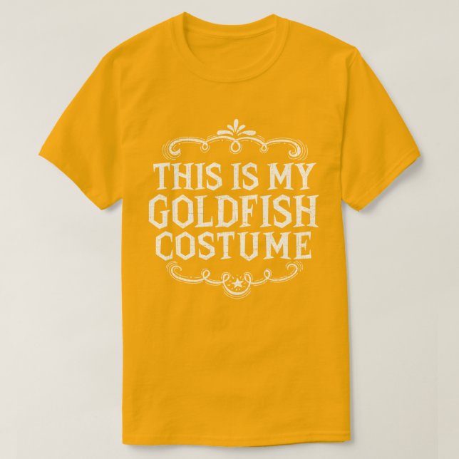 Camiseta Este É Meu Figurino De Peixe Goldfish Engraçado Ha (Frente do Design)