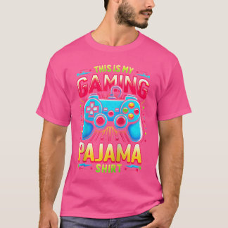 Camiseta Este É Meu Gamepad De Roupão De Gamer De Vídeo Gam