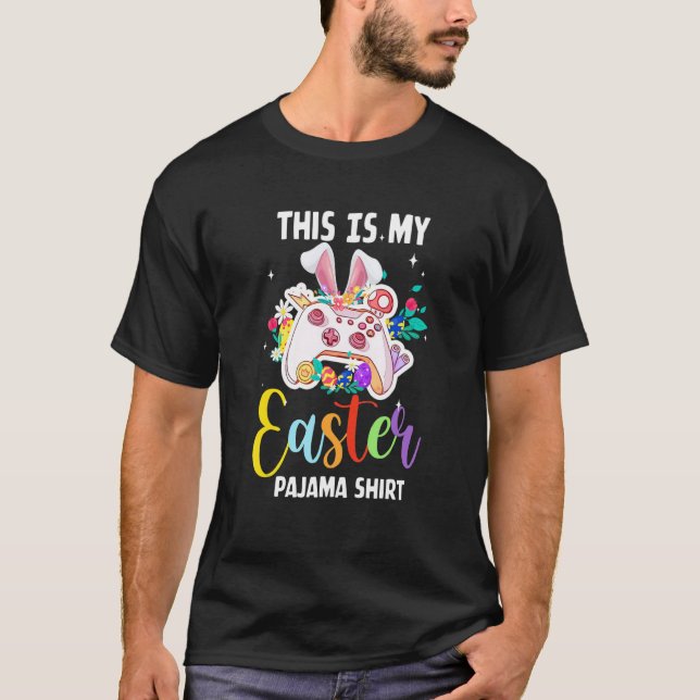 Camiseta Este É Meu Gamin De Controle De Jogo Do Pajama Pás (Frente)