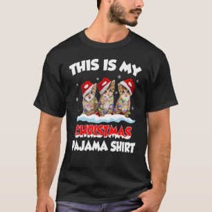 Camiseta Este É Meu Gatinho de Natal de Pijama de Natal 1