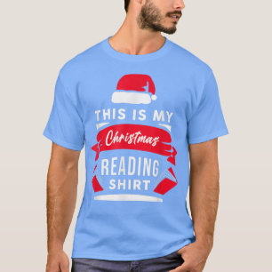 Camiseta Este É Meu Natal Lendo Pajama Engraçado Livro Quo