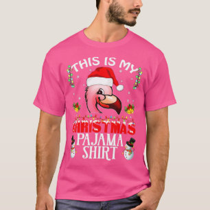 Camiseta Este É Meu Natal Pajama Engraçado Flamingo Xmas L