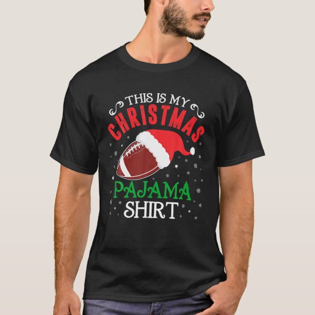 Camiseta Este É Meu Natal Pajama Engraçado Papais noeis Fut (Frente)