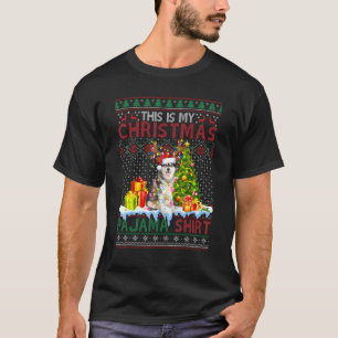 Camiseta Este É Meu Natal Pajama Engraçado Siberiano Husky
