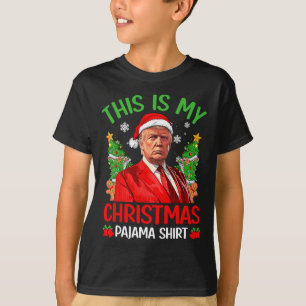 Camiseta Este É Meu Natal Pajama Engraçado Trump Xmas Pjs M