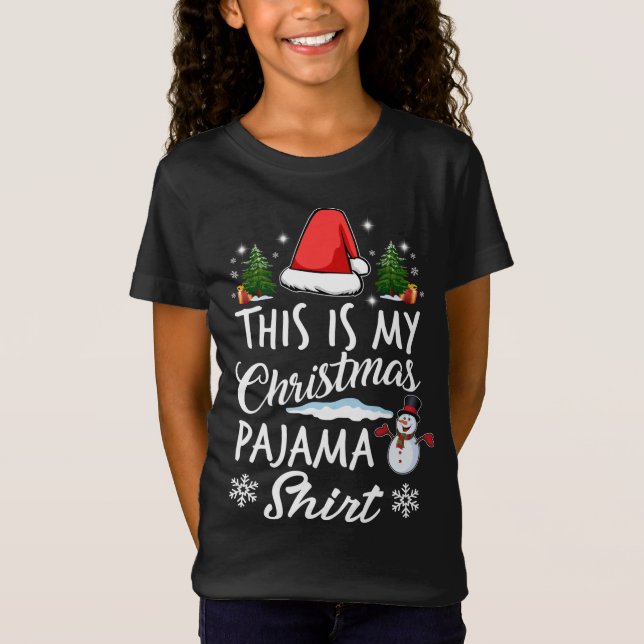 Camiseta Este É Meu Natal Pajama Matando O Xmas Da Família (Frente)