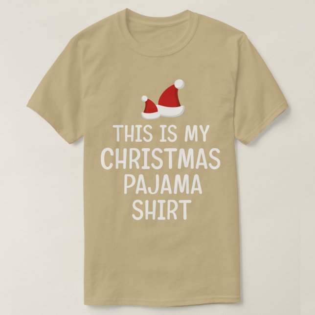 Camiseta Este É Meu Natal Pajama Mostra Um Natal Engraçado (Frente do Design)