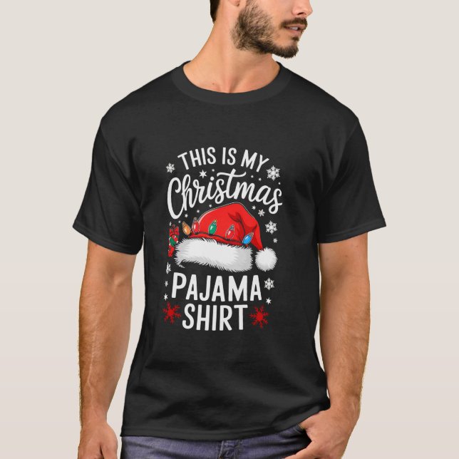 Camiseta Este É Meu Natal Pajama roupa Engraçado Xmas (Frente)
