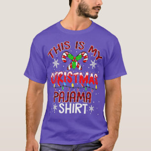 Camiseta Este É Meu Natal Pajama Xmas Luz Engraçada Holi