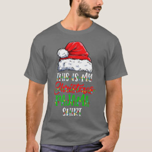 Camiseta Este É Meu Natal Pajama Xmas Luz Engraçada Holi