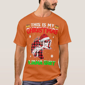 Camiseta Este É Meu Natal Pajama Xmas Luzes Peixes R