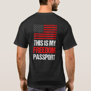 Camiseta Este É Meu Passaporte América Sem Vacina Orgulhoso