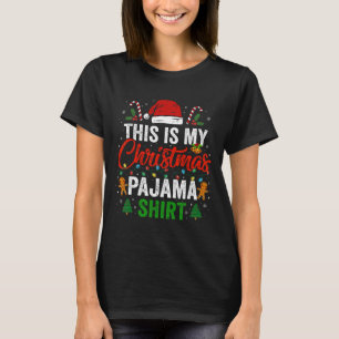 Camiseta Este É Meu Pijama De Natal Diversão Pjs De Natal H