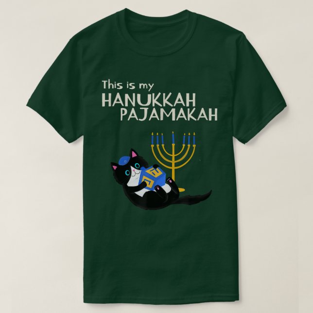 Camiseta Este é meu pijama engraçado de Hanukkah Pajamakah  (Frente do Design)