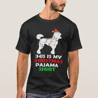 Camiseta Este É Meu Poodle De Natal Pajama