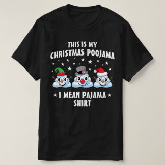 Camiseta Este É Meu Poojama De Natal Engraçado