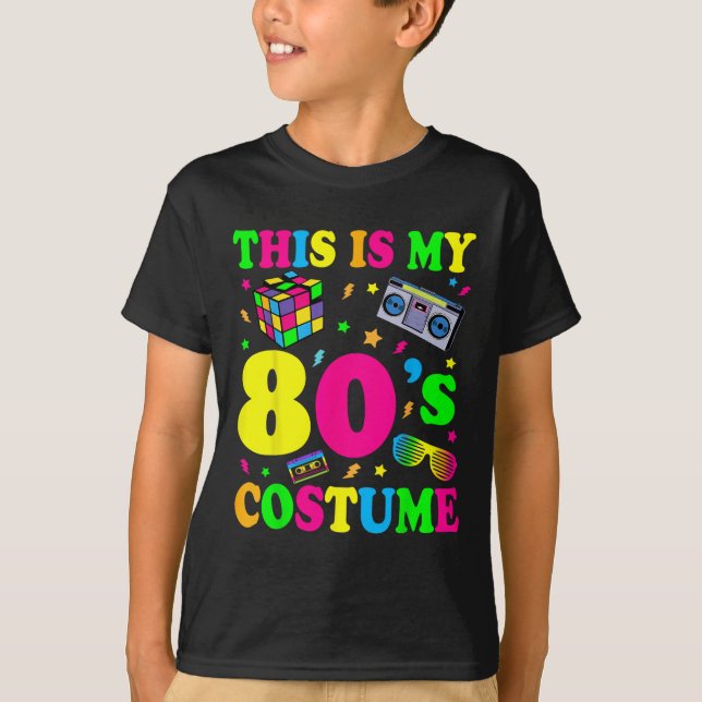 Camiseta Este É Meu Presente de Fantasia dos Anos 80 Oitent (Frente)