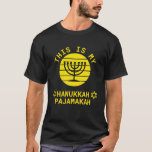 Camiseta Este é meu presente judeu Hanukkah Pajamakah Engra<br><div class="desc">Este é o meu Hanukkah Pajamakah Encantado Judeu Donuz</div>