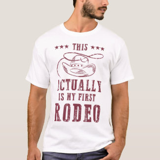 Camiseta Este É Meu Primeiro Vaqueiro Rodeo
