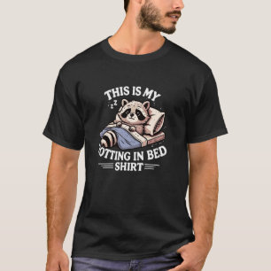 Camiseta Este É Meu Roto Na Cama Funny Raccoon Meme Sarcast