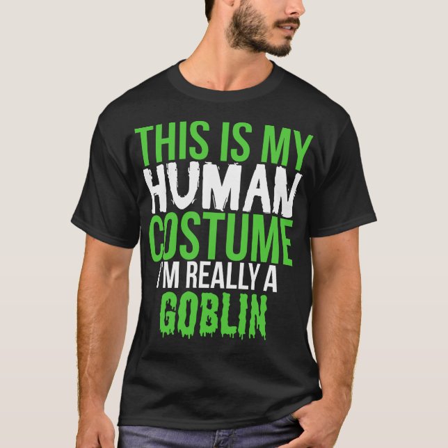 Camiseta Este é meu traje humano realmente um t-shirt do (Frente)