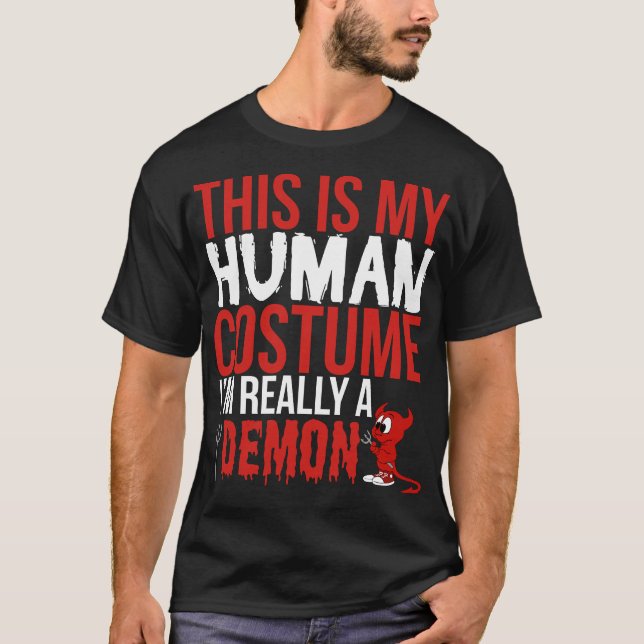 Camiseta Este é meu traje humano realmente um t-shirt do (Frente)