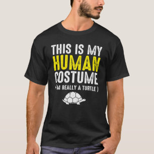 Camiseta Este É Meu Traje Tartaruga Dia das Bruxas Família