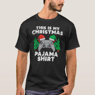 Camiseta Este É Meu Video games De Natal Homens Do Pajama