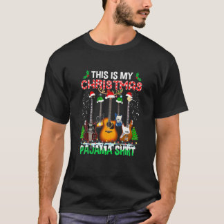Camiseta Este É Meu Violão De Natal Pajama Guitarista Xmas