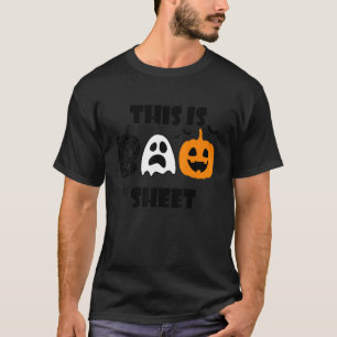Camiseta Este É O Boo Sheet Bonito Adorável Boo Feliz Hallo