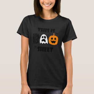 Camiseta Este É O Boo Sheet Bonito Adorável Boo Feliz Hallo