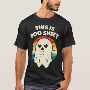 Camiseta Este É O Boo Sheet Ghost Groovy Floral Halloween