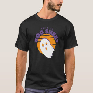 Camiseta Este é o Boo Sheet Ghost Halloween em Orange Sunse