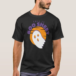 Camiseta Este é o Boo Sheet Ghost Halloween em Orange Sunse