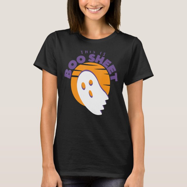 Camiseta Este é o Boo Sheet Ghost Halloween no Orange Sun (Frente)