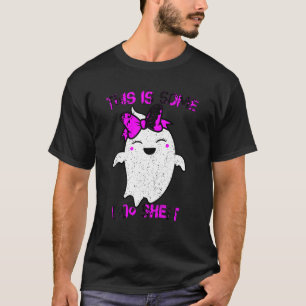 Camiseta Este É O Boo Sheet Spider Decor Ghost Spooky Hallo