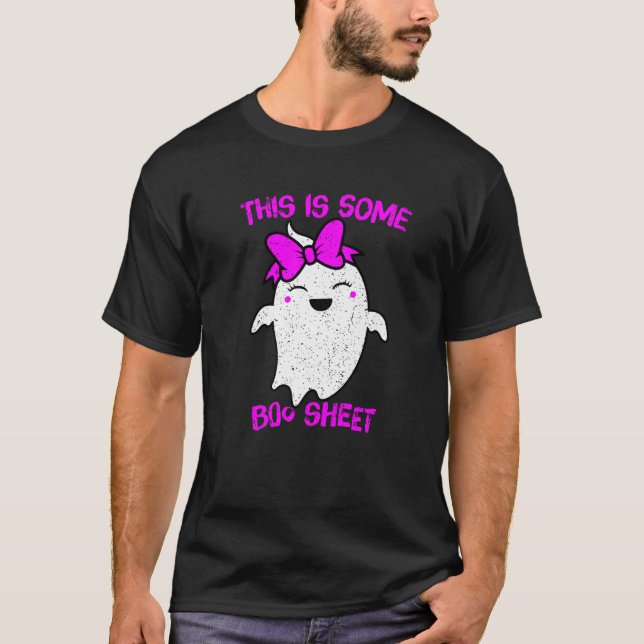 Camiseta Este É O Boo Sheet Spider Decor Ghost Spooky Hallo (Frente)