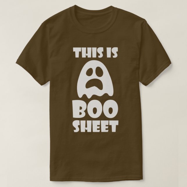 Camiseta Este É O Bote Sheet Ghost Feliz Hallow (Frente do Design)