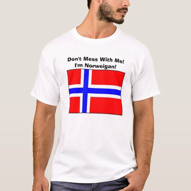 Camiseta Este é o design oficial de Norweigan!!! (Frente)