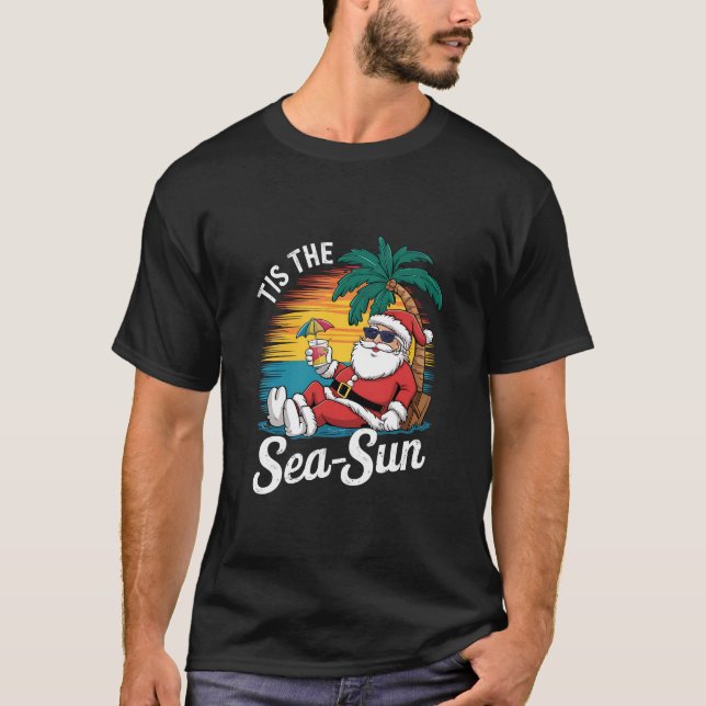 Camiseta Este É O Mar Sun Papais noeis Praia Natal Em Juy (Frente)