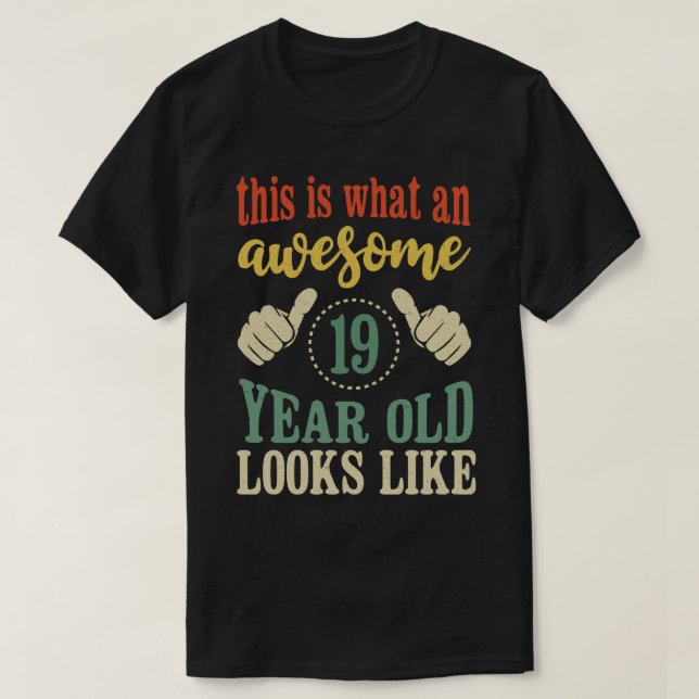 Camiseta Este é o melhor presente de 19 anos (Frente do Design)