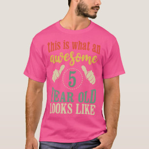 Camiseta Este é o melhor presente de aniversário de 5 anos.