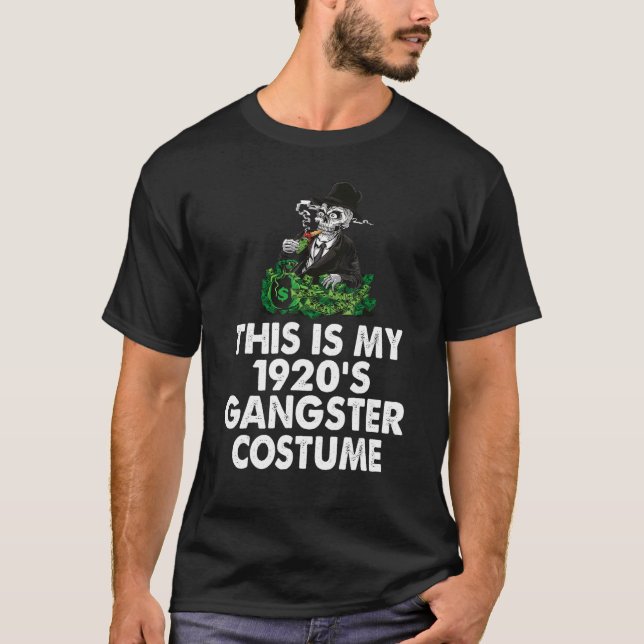 Camiseta Este é o meu 1920 Gangster Figurume Halloween Mafi (Frente)
