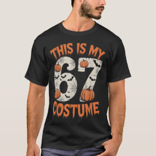 Camiseta Este É o Meu 67 Disfarce de Halloweem