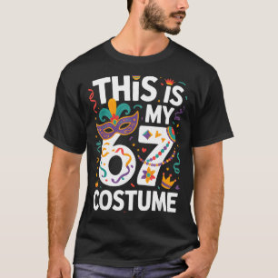Camiseta Este É o Meu 67 Fantasia Purim Mardi Gras Carnaval