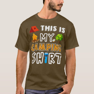 Camiseta Este É O Meu Acampamento Feliz Camper Campfire A