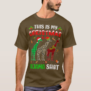 Camiseta Este É O Meu Anim De Árvore De Natal Pajama Giraff