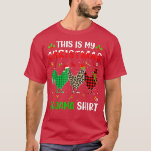 Camiseta Este É O Meu Anim De Árvore De Xmas De Frango Do P