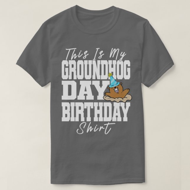 Camiseta Este É O Meu Aniversário Do Dia Da Marmota (Frente do Design)