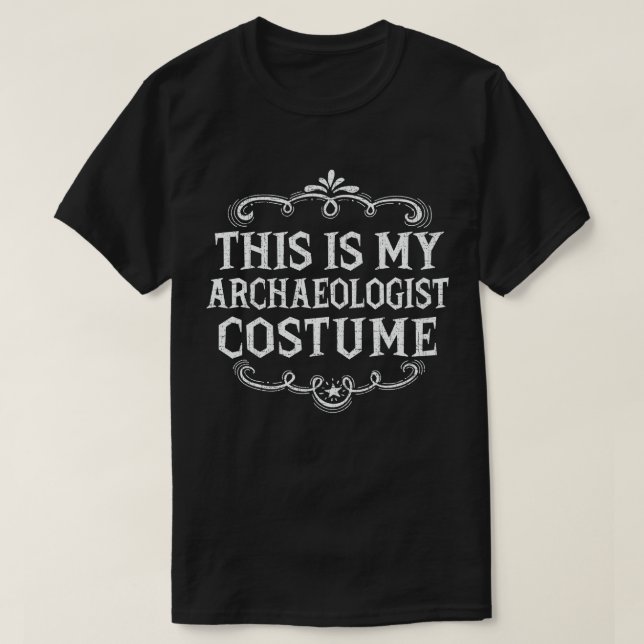 Camiseta Este é o meu Arqueólogo Costume Lazy Halloween (Frente do Design)